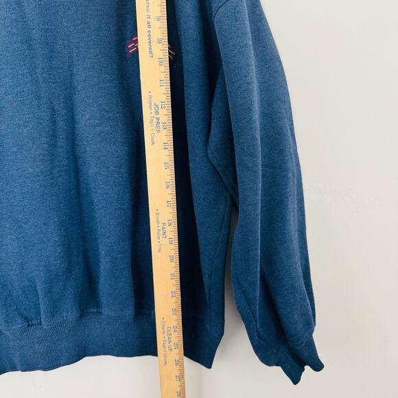 Bugle Boy Co Vintage Navy Blue Pullover Sweater Men’s Size L - Picture 3 of 8